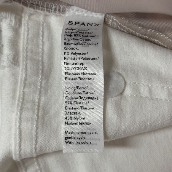 Spanx Skinny Jeans Womens Small White Ankle High Rise Tummy Shaping Pull On Pant - Picture 12 of 13